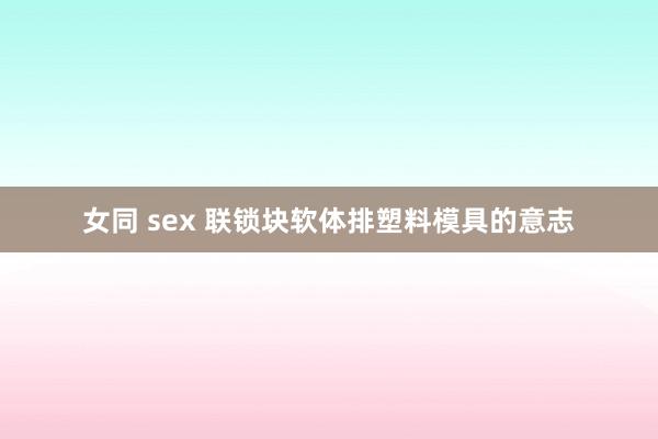 女同 sex 联锁块软体排塑料模具的意志