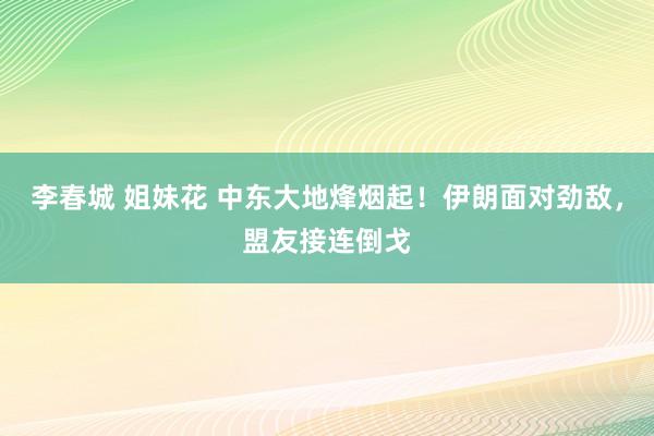 李春城 姐妹花 中东大地烽烟起！伊朗面对劲敌，盟友接连倒戈