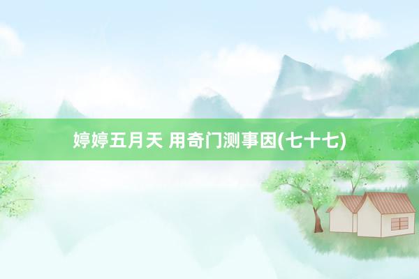 婷婷五月天 用奇门测事因(七十七)